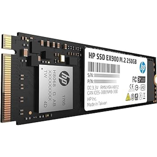 HP EX900 Plus 256GB M.2 PCIe 3.0 x4 NVMe 3D TLC NAND Internal